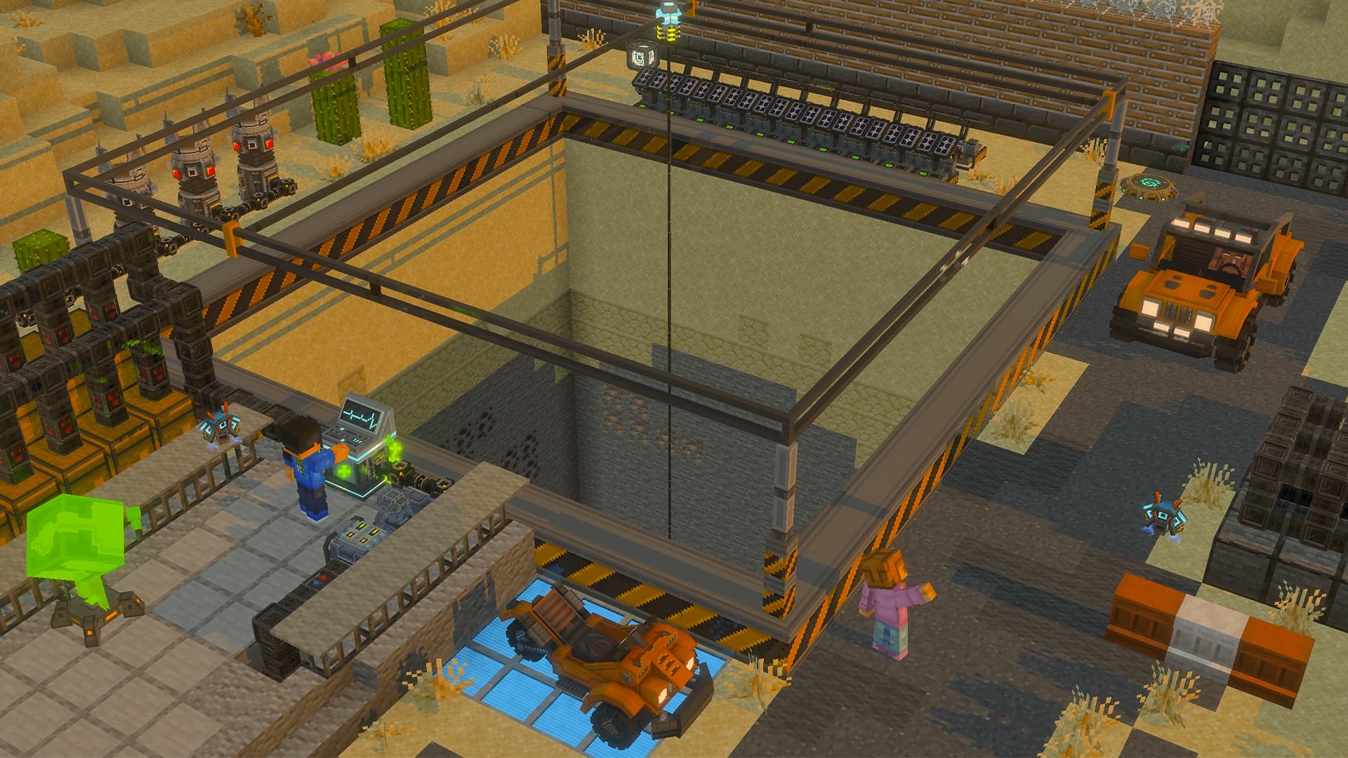 An Advanced Miner quarry site in the desert