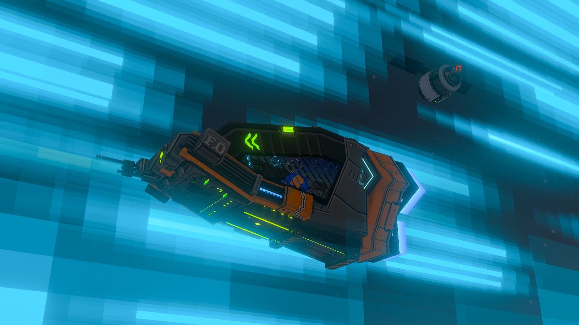The Spaceship in Hyperdrive warp