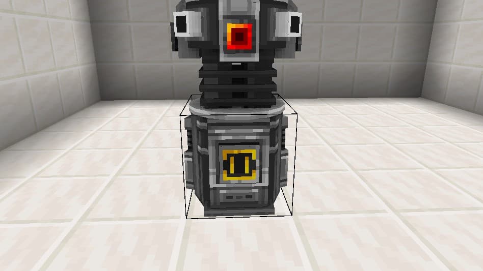 The yellow mark on its face is a connection point.