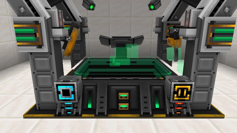 The Computer, with a connection point on each front corner.