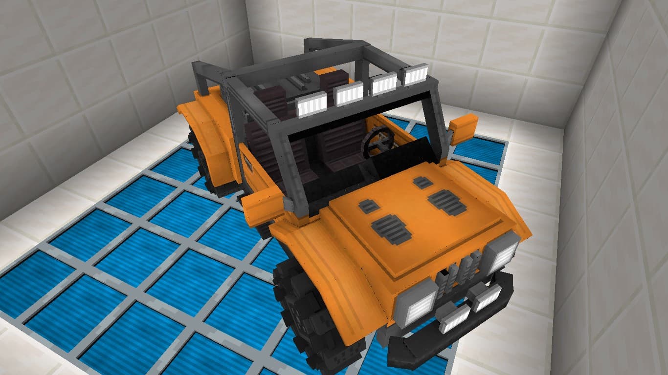 The Jeep parked on a Pad Charger.