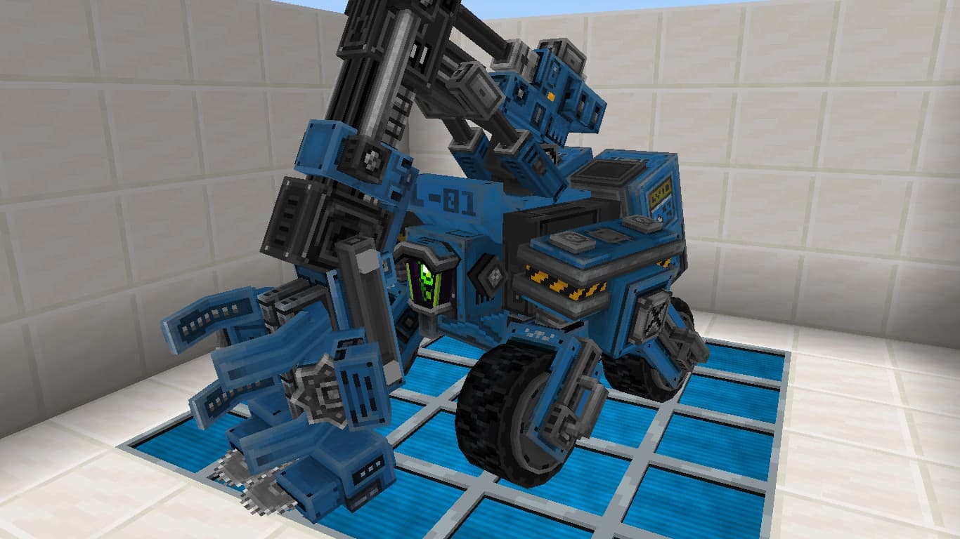 The Lumberjack Robot (L-01) parked on a Pad Charger.