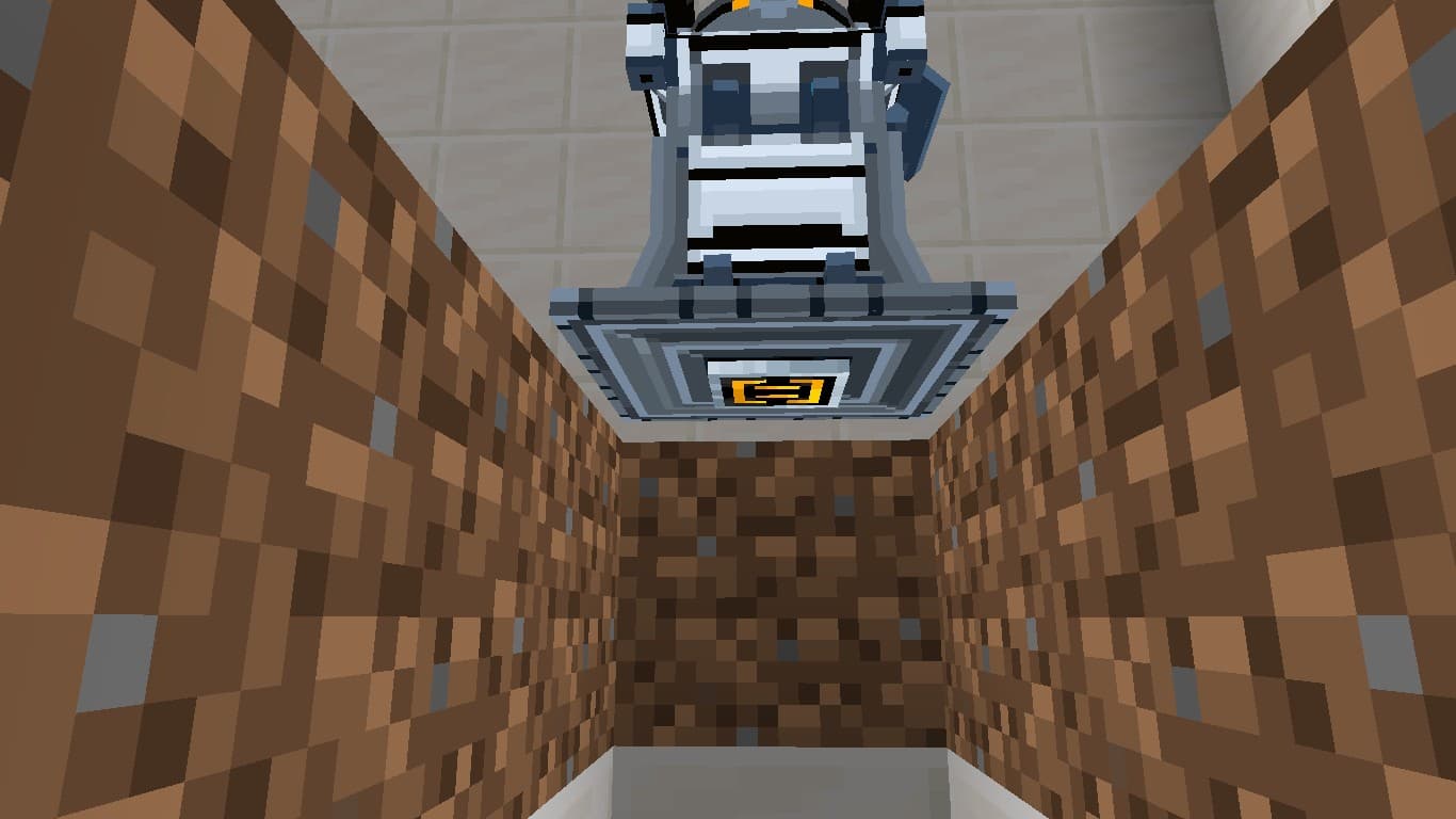 Seen from below: the connection point on its underside.