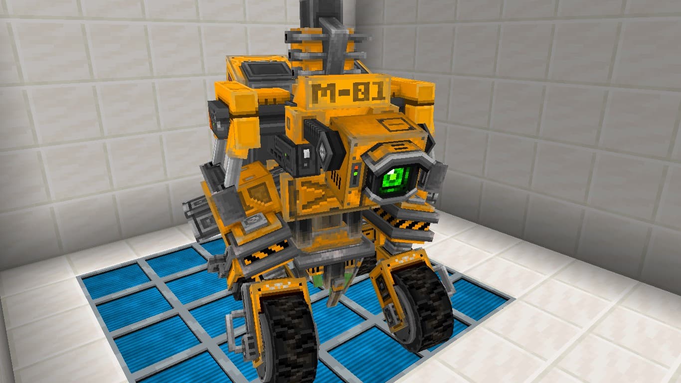 The Miner Robot (M-01) parked on a Pad Charger.