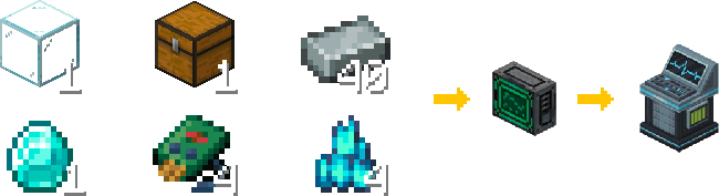 Crafting recipe for the Advanced Miner (Quarry)