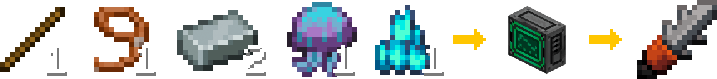 Crafting recipe for the Industrial Axe