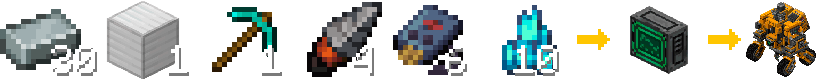 Crafting recipe for the Miner Robot