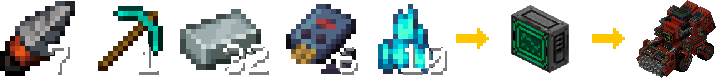 Crafting recipe for the Terraformer Robot
