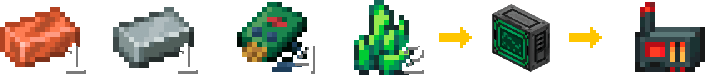 Crafting recipe for the Redstone Remote Controller